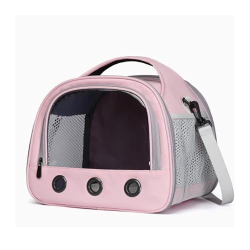 Vogelkäfig Wellensittich Parrot Outing Bag Breathable Bird Bag Hand-held Outdoor with Dedicated Crossbody Portable Bird Cage Vogelvoliere Transportkäfig Kanarien Großsittich(Pink) von XOVP-023
