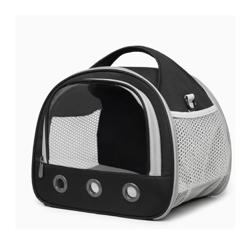 Vogelkäfig Wellensittich Parrot Outing Bag Breathable Bird Bag Hand-held Outdoor with Dedicated Crossbody Portable Bird Cage Vogelvoliere Transportkäfig Kanarien Großsittich(Schwarz) von XOVP-023