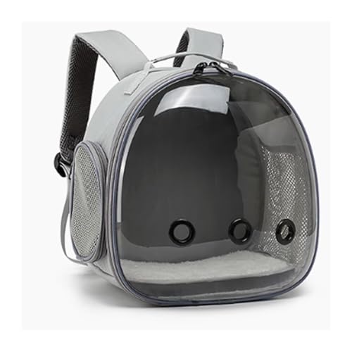 Vogelkäfig Wellensittich Parrot Outing Double Shoulder Breathable Bird Bag Transparent Backpack Bird Cage Travel Bag Vogelvoliere Transportkäfig Kanarien Großsittich(Grigio) von XOVP-023