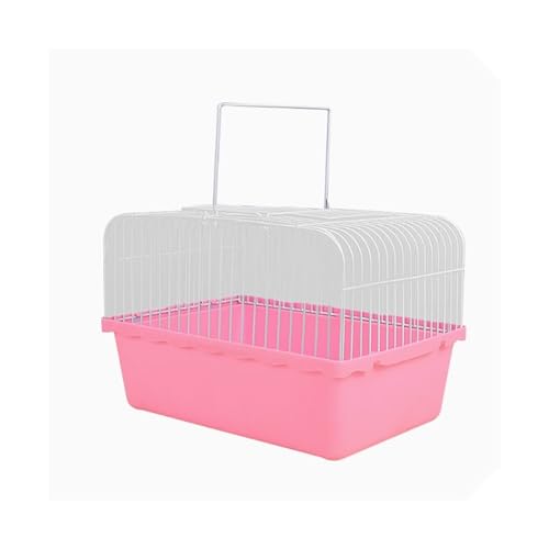 Vogelkäfig Wellensittich Parrot Portable Bird Cage for Outdoor Use Portable Bird Cage for Outdoor Use Vogelvoliere Transportkäfig Kanarien Großsittich(Pink) von XOVP-023