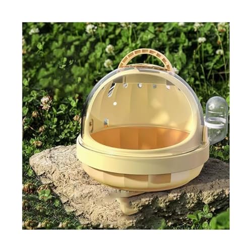 Vogelkäfig Wellensittich Parrot Take-Out Cage Bird Special Portable Bird Cage Bird Bag Hand-held Vogelvoliere Transportkäfig Kanarien Großsittich(Yellow) von XOVP-023