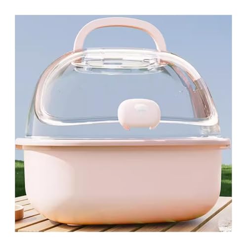 Vogelkäfig Wellensittich Parrot Take-Out Cage Bird Special Portable Bird Cage Small Bird Bag Hand-held Mini Bird Cage Vogelvoliere Transportkäfig Kanarien Großsittich(Pink) von XOVP-023