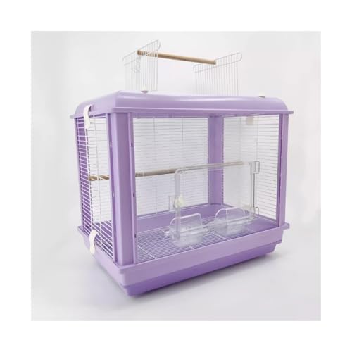 Vogelkäfig Wellensittich Pet Bird Cage Parrot Cage Ecological Transparent Acrylic Special Large Villa Home Cage Vogelvoliere Transportkäfig Kanarien Großsittich(Purple) von XOVP-023