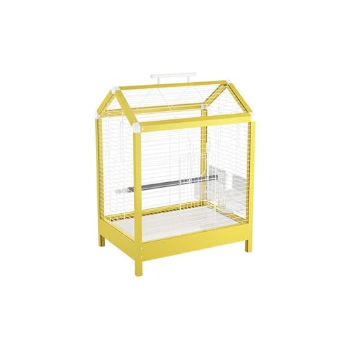Vogelkäfig Wellensittich Vogelkäfig, Metall-Schaukäfig, Papageienkäfig, gelb, einstöckiger dekorativer Käfig for Papageien und Kanarienvögel. Vogelvoliere Transportkäfig Kanarien Großsittich Vogelkäfig Wellensittich Vogelkäfig, Metall-Schaukäfig, Papageienkäfig, gelb, einstöckiger dekorativer Käfig for Papageien und Kanarienvögel. Vogelvoliere Transportkäfig Kanarien Großsittich von XOVP-023