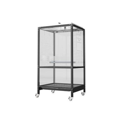 Vogelkäfig Wellensittich Vogelkäfig aus Metall, Doppeldecker-Ausstellungskäfig for Zuhause, geeignet for Papageien, Kanarienvögel. Schwarze Farbe Vogelvoliere Transportkäfig Kanarien Großsittich Vogelkäfig Wellensittich Vogelkäfig aus Metall, Doppeldecker-Ausstellungskäfig for Zuhause, geeignet for Papageien, Kanarienvögel. Schwarze Farbe Vogelvoliere Transportkäfig Kanarien Großsittich von XOVP-023