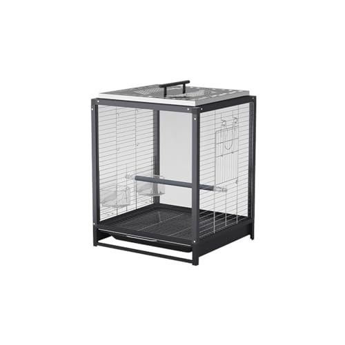 Vogelkäfig Wellensittich Vogelkäfig aus Metall, schwarz, einstöckiger Ausstellungskäfig for den Heimgebrauch, Papageienkäfig for Papageien, Kanarienvögel, Sittiche, Turteltauben, Finken. Vogelvoliere Vogelkäfig Wellensittich Vogelkäfig aus Metall, schwarz, einstöckiger Ausstellungskäfig for den Heimgebrauch, Papageienkäfig for Papageien, Kanarienvögel, Sittiche, Turteltauben, Finken. Vogelvoliere von XOVP-023