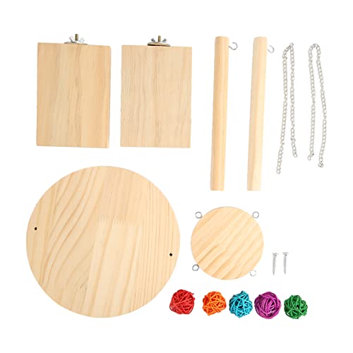 XOYIXOYI Hamster -Plattform -Schwungspielzeug Doppelschicht Holz Hamster Anreicherung Spielzeug für Zwerghamster Gerbil Budgie Finch von XOYIXOYI