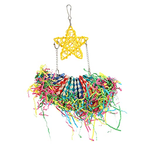 XOYIXOYI Papagei Shredding Toy Bunte Langeweile Relief Dekorative Vogel Futtersuche Spielzeug für Lovebird Budgie Hamster von XOYIXOYI