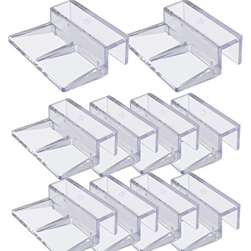 XPEX 10 Stück Aquarium Abdeckung Aquarium Deckel Glasabdeckungsclip Acryl Aquarium Glasabdeckungshalter Aquariumabdeckungshalterung Für Aquariumhalterungen Randloses Halten von XPEX