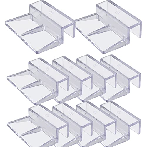 XPEX 10 Stück Aquariumabdeckung Aquariumdeckel Glasabdeckungsclip Acryl Aquarium Glasabdeckungshalter Aquariumabdeckungshalterung Für Aquariumhalterungen Randloses Halten von XPEX