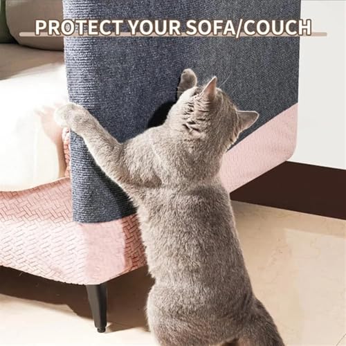 Anti-Katzenkratz-Sofa Katzenkratzbrett Sofaschutz Pfoten Trimmbarer Selbstklebender Teppich Katzenspielzeug Katzenscratchmatte DIY(Khaki,30CM Multiply 30CM) von XPJYUA