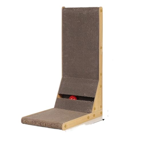 Katzen kratzbrett L-förmiges Wand-Kratzbrett for Katzen, Katzenpfosten, interessanter Kätzchenkratzbaum, Schleifklaue, Karton, Kratzspielzeug for Katzen(Color:B) von XPJYUA