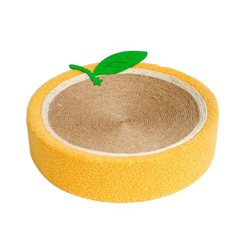 Katzen kratzbrett Niedliches Katzenkratzbett, Sisal-Katzenkratzbrett, Katzenhaus, Katzenschaber, runder Katzenkratzer for Katzen, 2 in 1(Color:Orange Style) von XPJYUA