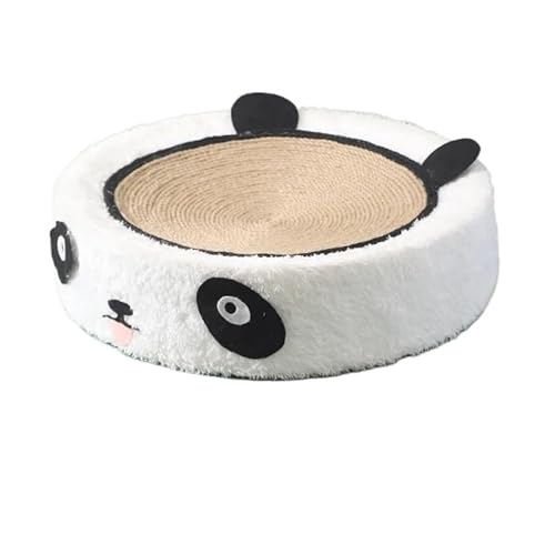 Katzen kratzbrett Niedliches Katzenkratzbett, Sisal-Katzenkratzbrett, Katzenhaus, Katzenschaber, runder Katzenkratzer for Katzen, 2 in 1(Color:Panda Style) von XPJYUA