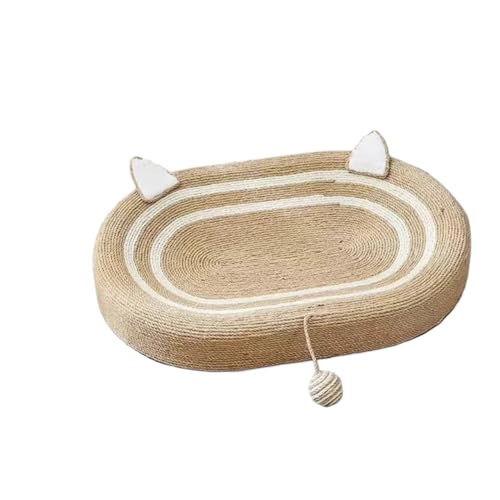 Katzen kratzbrett Ovale Katzenkratzer-Pads, Sisal-Katzenkratzbrett, Kätzchenbett, Nest, Schärfen der Nägel, Werkzeug for Haustiere(Color:Ears-Ball) von XPJYUA