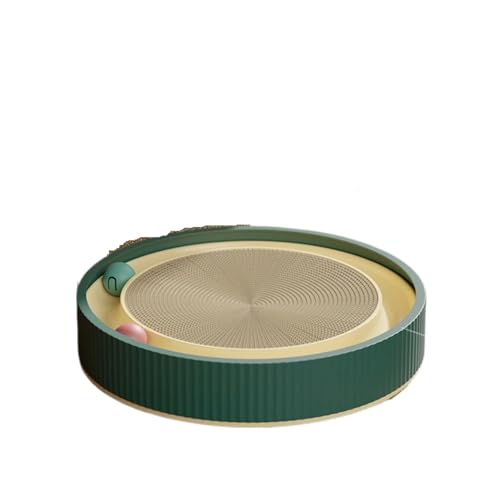 Katzen kratzbrett Rundes Katzenkratzbrett mit Ball, multifunktionales Spielzeug, Katzenkratzer, lustiger Kratznägel-Schaber, kann Nest for Katzen ersetzen(Color:Green) von XPJYUA