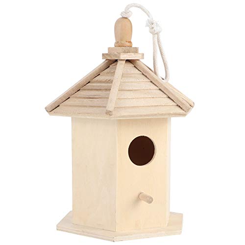 Garten-Holz-Hänge-Vogelhaus für den Außenbereich, Warmer Zuchtbox-Käfig für Wellensittich Myna für Finch Bluebird Cardinals Hanging von XPSSJMU