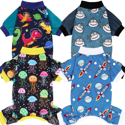 XPUDAC Hunde-Pyjama, Kleidung für kleine Hunde, Jungen und Mädchen, Einteiler, Haustierkleidung für Hunde und Katzen, Weihnachtspyjama, 4 Stile (Tier, groß) von XPUDAC