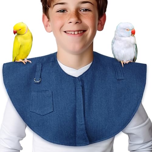 XQIGI Kratzfester Schulterschutz für Papageien, zum Aufhängen, Vogel-Fußkettchen, Spielzeug, multifunktionale Haustier-Trainingspad, Kotwindel, Anti-Bissschal für Sittiche, Nymphensittiche, Aras, XQIGI Kratzfester Schulterschutz für Papageien, zum Aufhängen, Vogel-Fußkettchen, Spielzeug, multifunktionale Haustier-Trainingspad, Kotwindel, Anti-Bissschal für Sittiche, Nymphensittiche, Aras, von XQIGI
