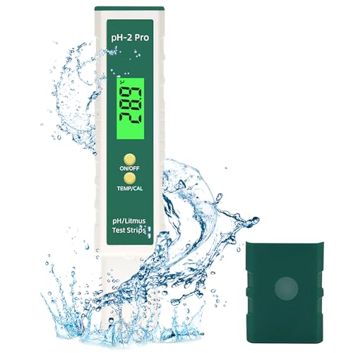 XQZMD pH Wert Tester, Digitaler Wasserqualität Tester, Temp Multifunktionstester, 0,01 hochpräziser digitaler Wassertester Trinkwasser von XQZMD