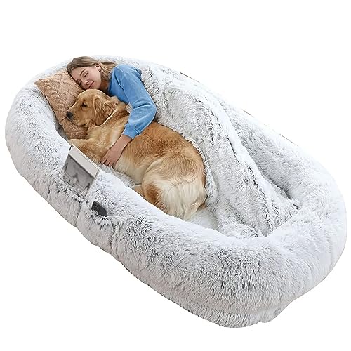 XQZMZSCP Hundebett in Menschengröße, 165,1 x 99,4 x 25,4 x 30,5 cm, ergonomisches Design, Grau 185 x 120 x 30 cm XQZMZSCP Hundebett in Menschengröße, 165,1 x 99,4 x 25,4 x 30,5 cm, ergonomisches Design, Grau 185 x 120 x 30 cm von XQZMZSCP