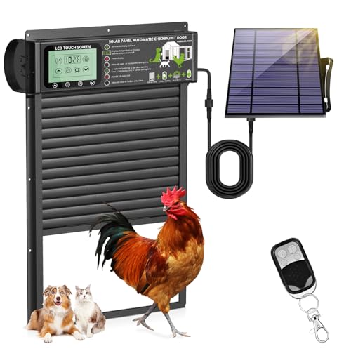 XRDZYXGS Automatische Hühnerklappe, Aluminum Elektrische hühnerklappe mit Einklemmschutz, Lichtsensor, Timer, Hühnerklappe Solar für Geflügel XRDZYXGS Automatische Hühnerklappe, Aluminum Elektrische hühnerklappe mit Einklemmschutz, Lichtsensor, Timer, Hühnerklappe Solar für Geflügel von XRDZYXGS