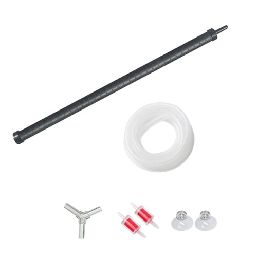 XRMXF Aquarium Air Bubble Bar, Kunststoff biegsame Wand Luftverteiler, Aquarium Air Stone Tube Bubble Release Sauerstoff Diffusor Bar, Landschaft für Brunnen/Aquarium Luftpumpe Zubehör (Ø 60cm) von XRMXF