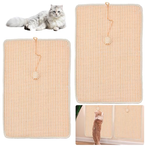 XRPRPX Kratzmatte Katze, 2 Stück Kratzbretter Katze 60 x 40 cm Teppich Katzen Kratzbrett Sisal-Kratzmatte mit Glockenball, um Teppiche und Wände zu schützen XRPRPX Kratzmatte Katze, 2 Stück Kratzbretter Katze 60 x 40 cm Teppich Katzen Kratzbrett Sisal-Kratzmatte mit Glockenball, um Teppiche und Wände zu schützen von XRPRPX