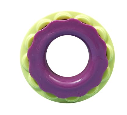 XSDY Kauspielzeug für kleine bis mittelgroße Hunde, er hilft, die Zähne Ihres Hundes zu reinigen, stark und robust, Donut-Stil, Silikon, Verschiedene Modelle verfügbar.(violett) von XSDY