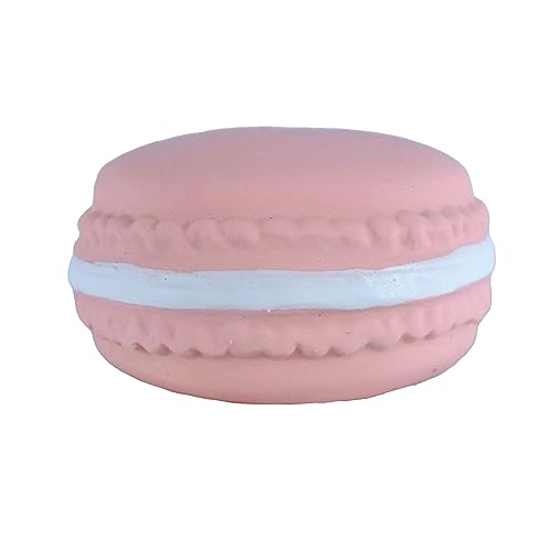 XSDY Latexspielzeug Keks Makrone Kleines Hundespielzeug Beißfestes zahnendes Latexspielzeug für Haustiere 2 Stück Geeignet für kleine Hunde (Macarons) von XSDY