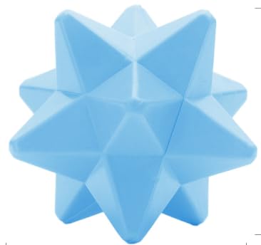 XSDY Pet Silicone Rhombus Ball Toy - Größe 8 * 8 * 9cm Haustiere können mit ihm auf ihre eigenen, Zahnen, kommt mit Duft, geeignet für kleine und mittelgroße Hunde Spielen. (Blau) von XSDY