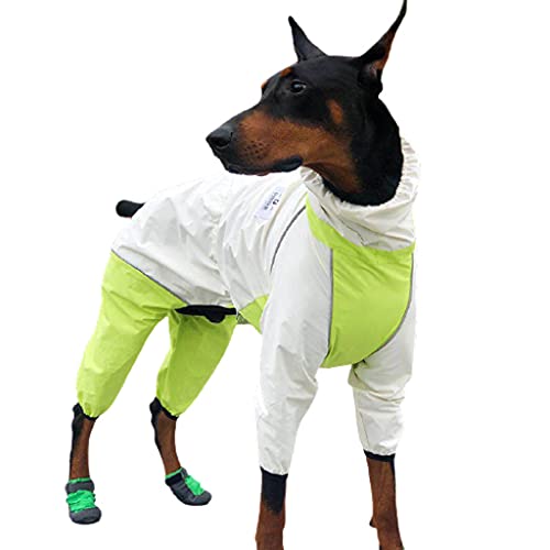XSWLYY Hundemantel, vierbeinig, All-Inclusive, wasserdicht, atmungsaktiv, für mittelgroße und große Hunde (Farbe: A, Größe: 2XL) von XSWLYY
