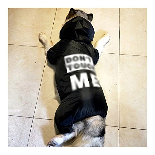 XSWLYY Hundemantel, wasserdicht, Regenmantel, Overall, Outdoor-Hunde-Regenmantel, Haustier-Kleidung, Welpenjacke für mittelgroße und große Hunde, Farbe: Schwarz, Größe: 10XL von XSWLYY