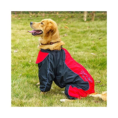 XSWLYY Hundemantel für den Außenbereich, wasserdicht, für große Hunde, Regenjacke für mittelgroße und große Hunde, Farbe: Rot, Größe: 30 von XSWLYY
