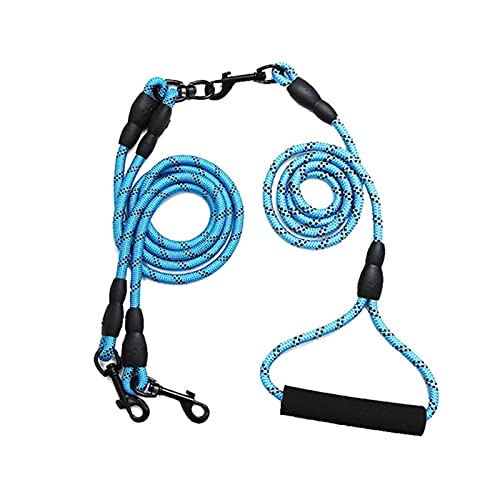 Hundeleine, einziehbare Hundeleine, Nylon-Doppelleinen, doppelter Hund, leuchtende, abnehmbare Leine, Handtrainingsleine, reflektierende Welpenkette, Haustierzubehör, Leinen (Farbe: Blaues Set, Größe: Hundeleine, einziehbare Hundeleine, Nylon-Doppelleinen, doppelter Hund, leuchtende, abnehmbare Leine, Handtrainingsleine, reflektierende Welpenkette, Haustierzubehör, Leinen (Farbe: Blaues Set, Größe: von XSXSX