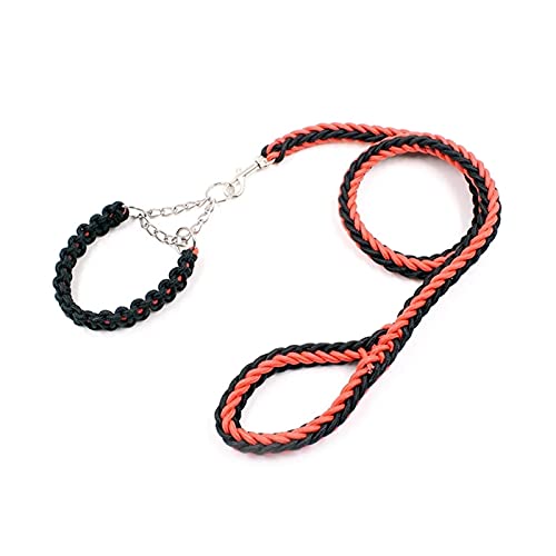 Hundeleine, einziehbare Hundeleine, doppelsträngiges Seil, groß, Metall-P-Kettenschnalle, nationale Farbe, Haustier-Traktionsseil, Halsband-Set for große Hunde, 1,4 m Länge, Leinen (Farbe: Rot, Größe: Hundeleine, einziehbare Hundeleine, doppelsträngiges Seil, groß, Metall-P-Kettenschnalle, nationale Farbe, Haustier-Traktionsseil, Halsband-Set for große Hunde, 1,4 m Länge, Leinen (Farbe: Rot, Größe: von XSXSX