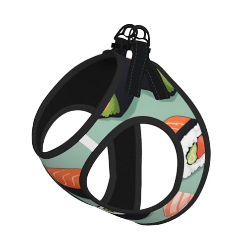 Delicious Sushi-Hundegeschirr, reflektierend, Haustierweste, Welpengeschirr, Leine-Set, für Spaziergangstraining von XTYGETY