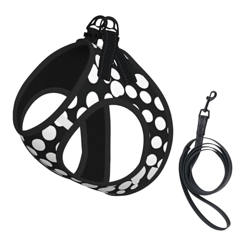 Hundegeschirr, reflektierend, für Spaziergänge, Training, Schwarz / Weiß von XTYGETY
