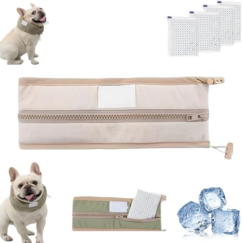 Petzymart Cool Loop, Petzymart Coolloop, Petzymart Kühlhalsband, Kühlhalsband Für Hunde, Mittelgroße Und Große Welpen Zum Abkühlen Beim Ausgehen (braun,M) von XUANXUANQZ