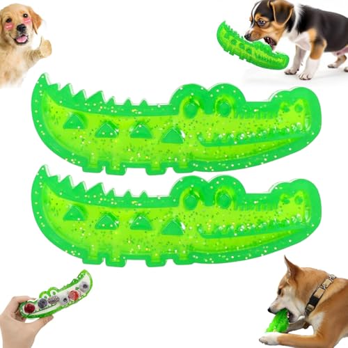 XUANXUANQZ Krokodil, Kau- Und Apportierspielzeug Für Hunde, Krokodil-Puzzlespielzeug Für Große, Mittelgroße Und Kleine Hunde, Zahnreinigung (Groß × 2) von XUANXUANQZ