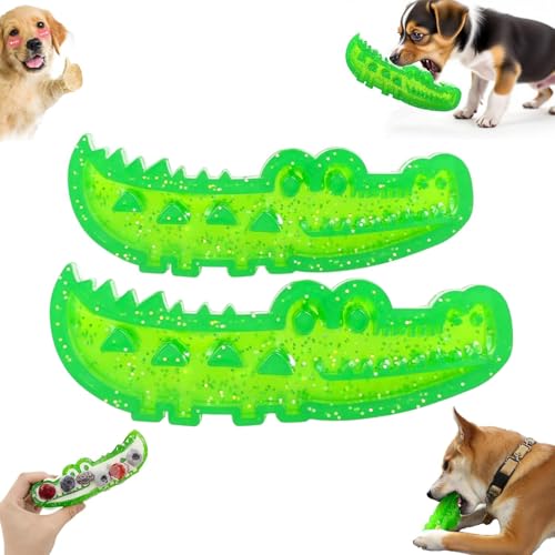 XUANXUANQZ Krokodil, Kau- Und Apportierspielzeug Für Hunde, Krokodil-Puzzlespielzeug Für Große, Mittelgroße Und Kleine Hunde, Zahnreinigung (Klein + Groß) von XUANXUANQZ