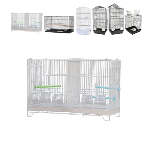 XUANYU Käfig für Vögel, robust, Vogelkäfig, Voliere, Vögel, Innen- und Außenbereich, für Wellensittiche, Kanarien, Vogelkäfig, für den Innenbereich, mit Griff zum Aufhängen (weiß, 39,5 x 26 x 60 cm) XUANYU Käfig für Vögel, robust, Vogelkäfig, Voliere, Vögel, Innen- und Außenbereich, für Wellensittiche, Kanarien, Vogelkäfig, für den Innenbereich, mit Griff zum Aufhängen (weiß, 39,5 x 26 x 60 cm) von XUANYU