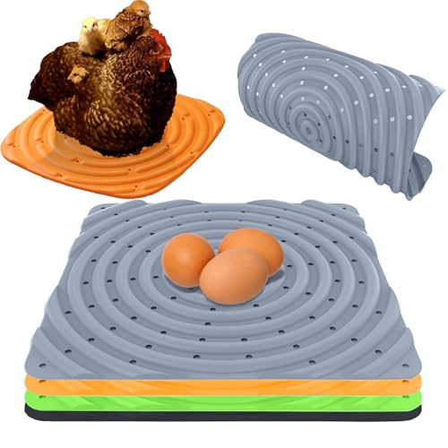 XUBX 4 Stück Hühner-Nistkasten-Einlagen, 33 cm Hühner-Nistkasten, Wiederverwendbare Nistmatten, Hühnerstall, Zubehör zum Schutz von Hühnerstall und Eiern von XUBX