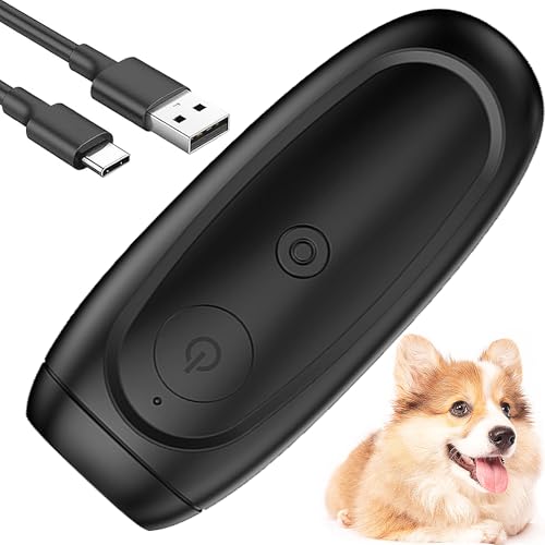 XUBX Anti-Bell-Gerät, wiederaufladbare Handheld-Hund Bellen Kontrollgerät Hund Bellen Abschreckung Hundetraining Tool Anti-Bell-Stopper sicher, Bellen Stopper für Welpen kleine große Hund Outdoor Indo von XUBX
