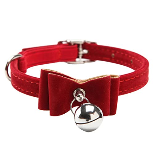 Fliege Binde Katzenkragen Haustierkragen mit Bogenknoten Bell Katzenkragen Kätzchen Verstellbare Samtfliege Biege Sicherheit elastischer Bowtie Bell Rot rot Fliege Binde Katzenkragen Haustierkragen mit Bogenknoten Bell Katzenkragen Kätzchen Verstellbare Samtfliege Biege Sicherheit elastischer Bowtie Bell Rot rot von XUEYEGONGJI