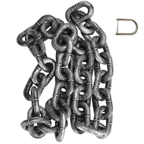 Hundekette Leine, große Kettenleine für kleine Hund, 79 Zoll lustige falsche Kettenleine, Hundeleine Kette, Hundeblei Medium Hundekette Leine, große Kettenleine für kleine Hund, 79 Zoll lustige falsche Kettenleine, Hundeleine Kette, Hundeblei Medium von XUEYEGONGJI