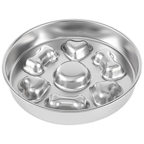 Langsame Feeder -Hundeschalen, Hund langsame Feeder zum Essen, 10 Lebensmittelschalen, Edelstahl -Fütterungsschale für Zuhause von XUEYEGONGJI