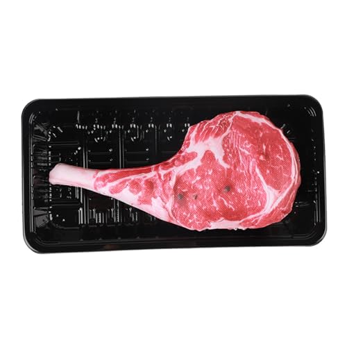 Plüschquietschende Hund Spielzeug, 7, 9x3.9x1.2 '' Simuliertes Steak Hundempfänger -Quietschspielzeug, PP -Baumwolle, Oxford -Stoff Interaktives Kauen fördert die Zahngesundheit, interaktives Spielzeu von XUEYEGONGJI