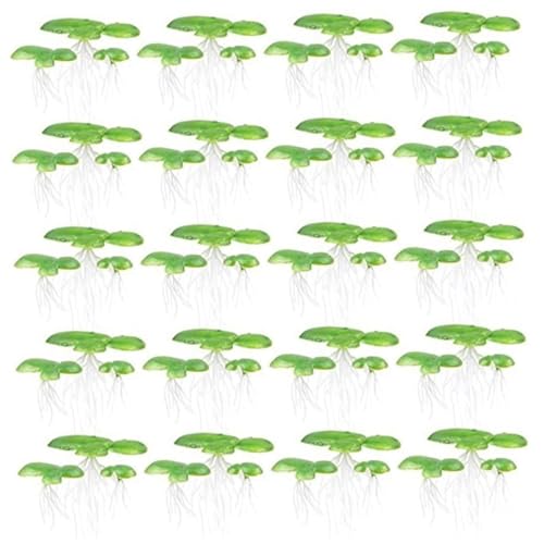 XUEYEGONGJI Mini Fake Duckweed, schwimmende Aquarienpflanzen, 2 Pack Mini Fake Green Duckweed mit Stamm, künstlichem Schwimm von XUEYEGONGJI