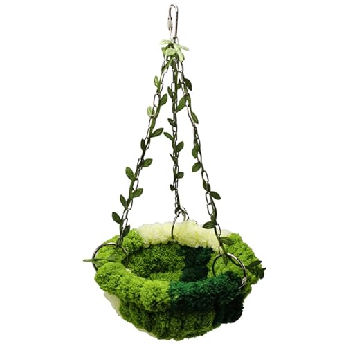 XUEYEGONGJI Vogelschwungspielzeug, Vogelhängematte, hängende Sittichschwung mit Ketten, Winter warmes Vogelnest, Vögel Versteck Schlafbett XUEYEGONGJI Vogelschwungspielzeug, Vogelhängematte, hängende Sittichschwung mit Ketten, Winter warmes Vogelnest, Vögel Versteck Schlafbett von XUEYEGONGJI